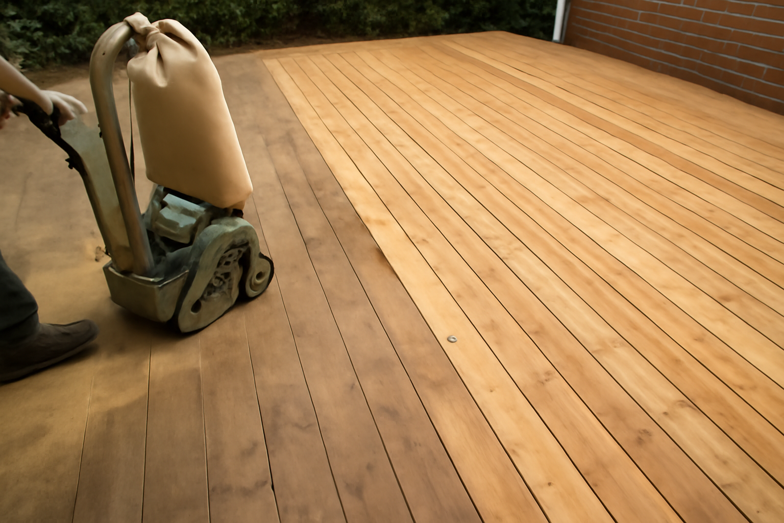 Illustration af: Få din terrasse til at stråle med effektiv slibning