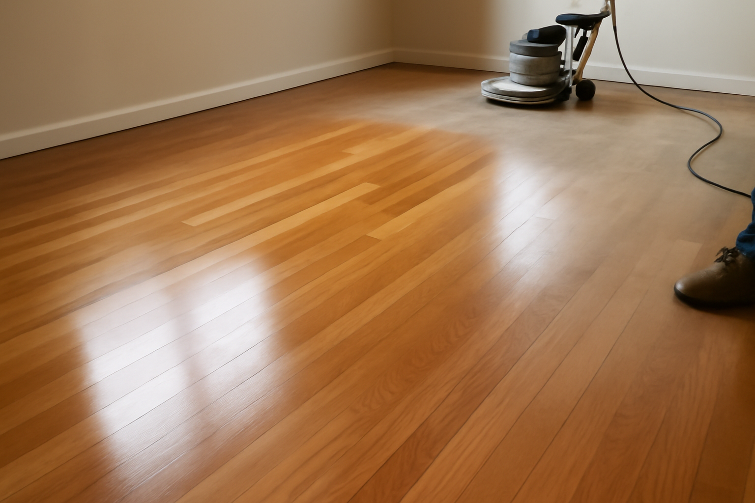 Illustration af: Få dit trægulv til at stråle med professionel polering