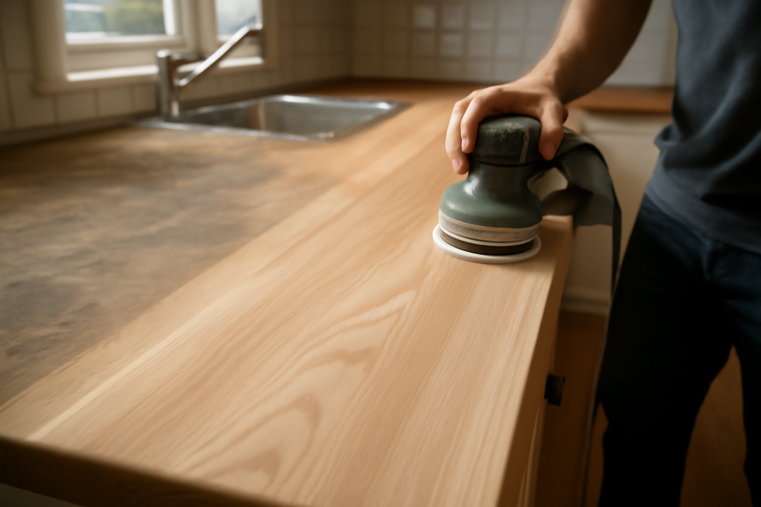 Illustration af: Giv din bordplade nyt liv med en professionel slibning