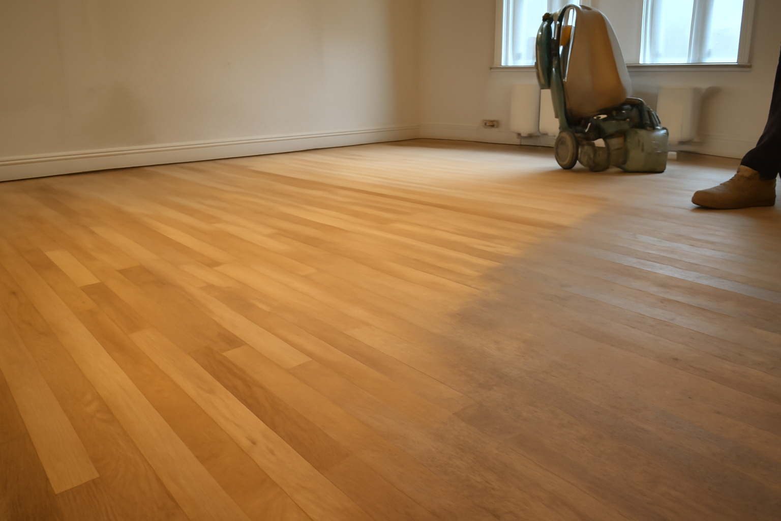 Illustration af: Giv dit gulv nyt liv med professionel slibning