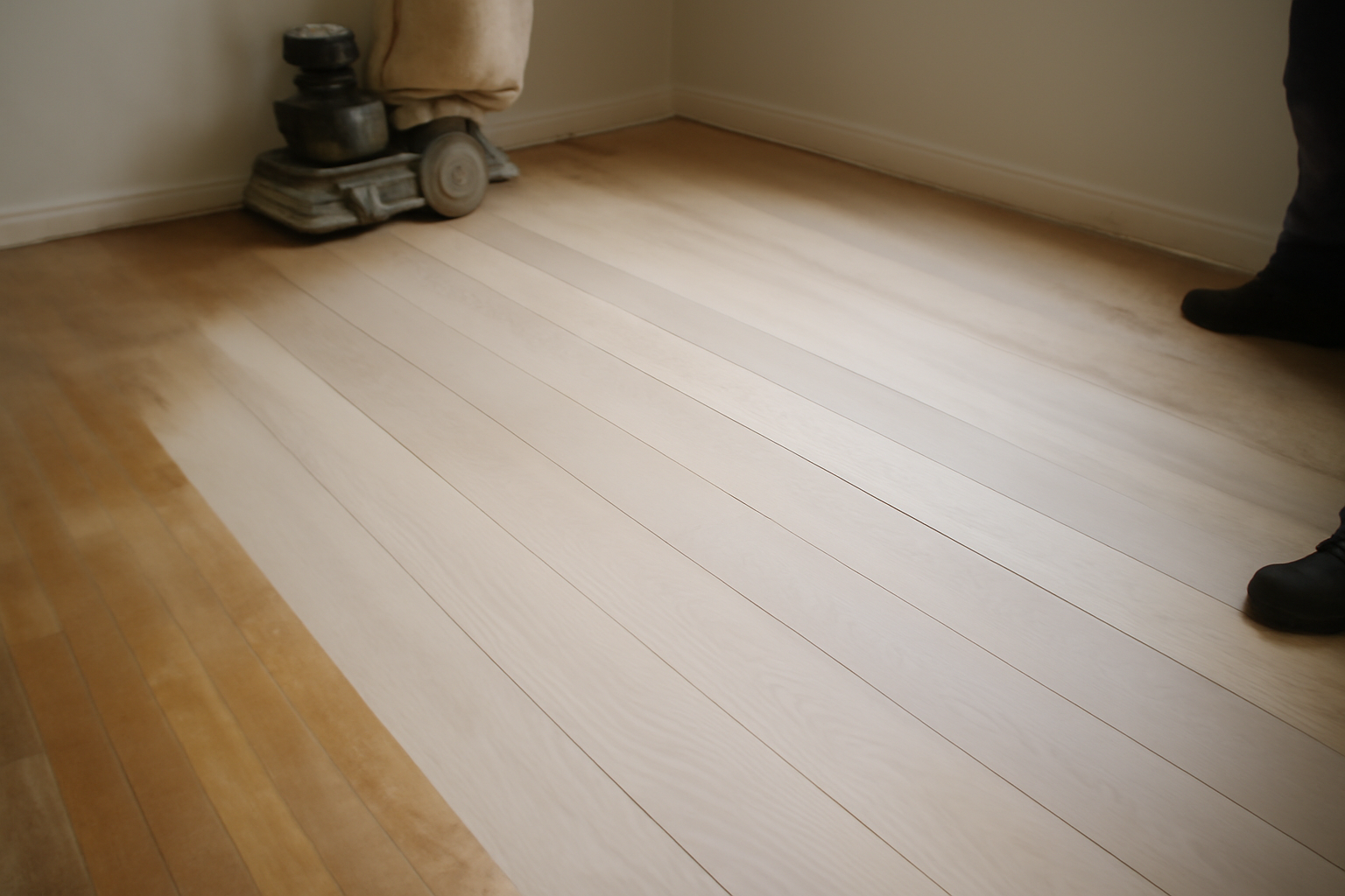 Illustration af: Hvid mat lak: skandinavisk elegance til dine gulve