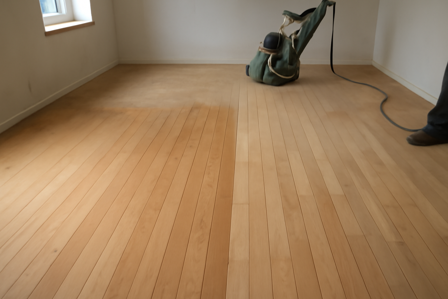 Illustration af: Hvor lang tid tager det egentlig at få slebet dine gulve?