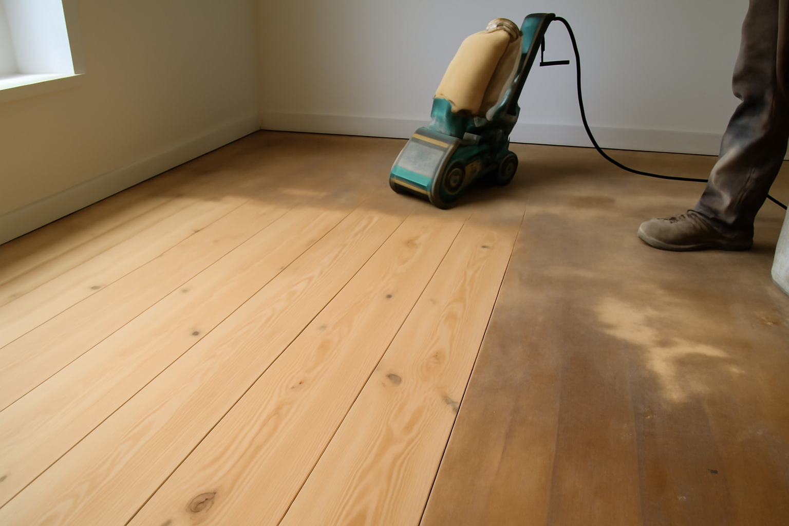 Illustration af: Undgå de klassiske fejl ved gulvafslibning gør det selv