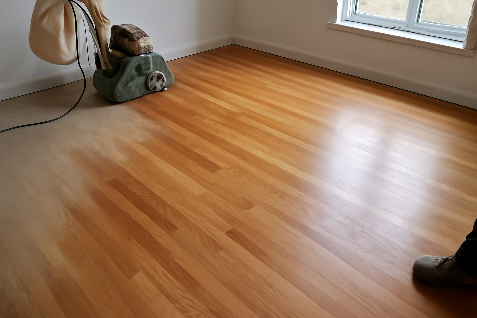 Illustration af: Giv dit gulv nyt liv med professionel slibning og lakering