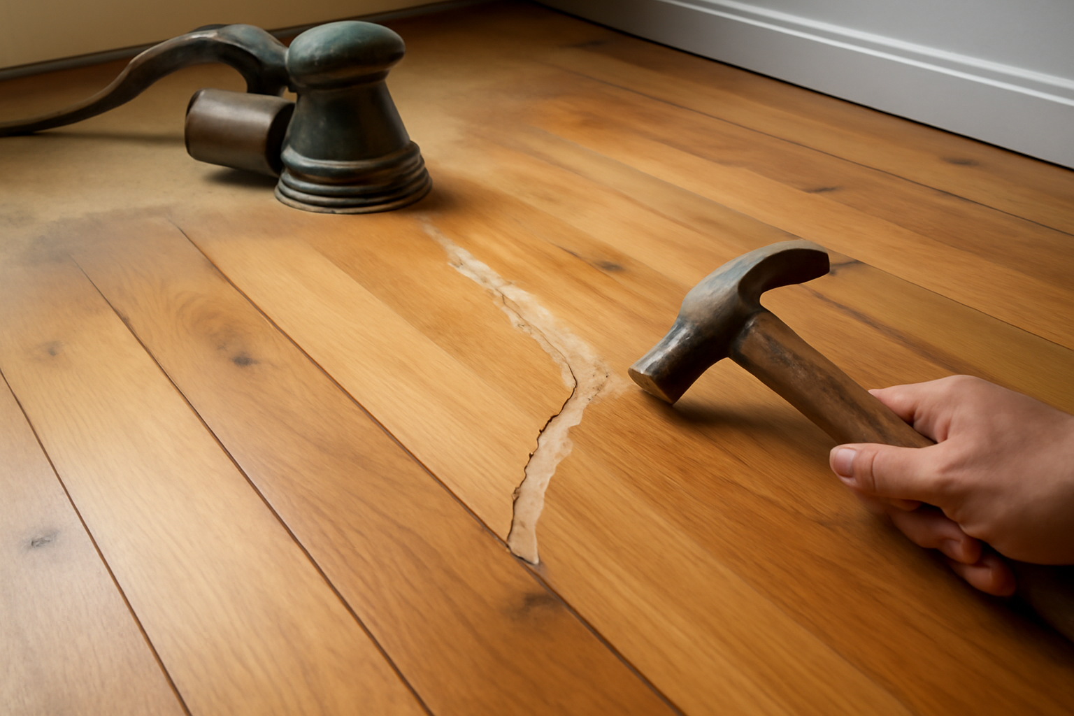 Illustration af: Revner i trægulv: forstå årsagerne og løsningerne