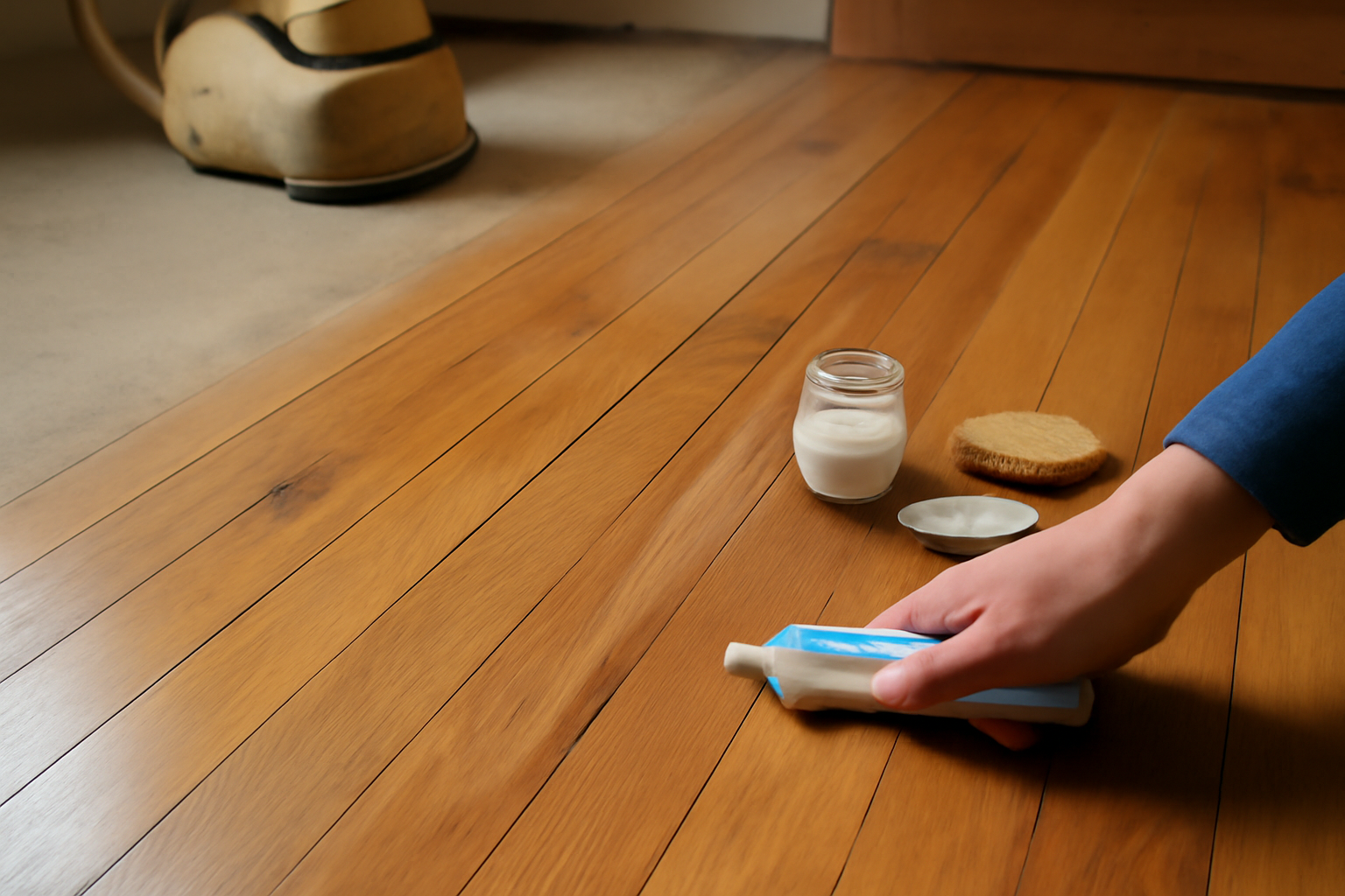 Illustration af: Slip af med ridser i trægulvet uden besvær