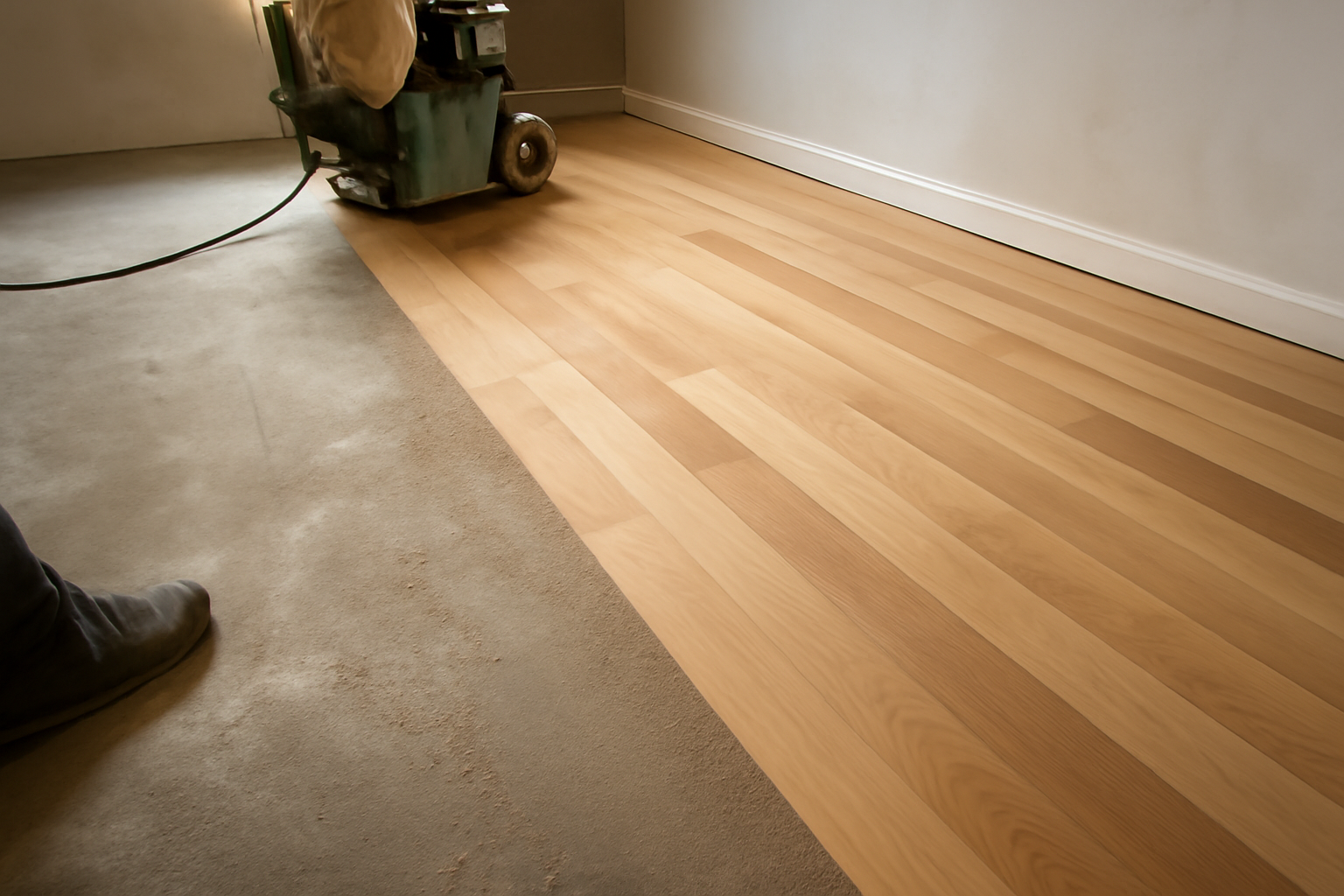 Illustration af: Trægulv på beton: Den bedste metode til et smukt og holdbart resultat