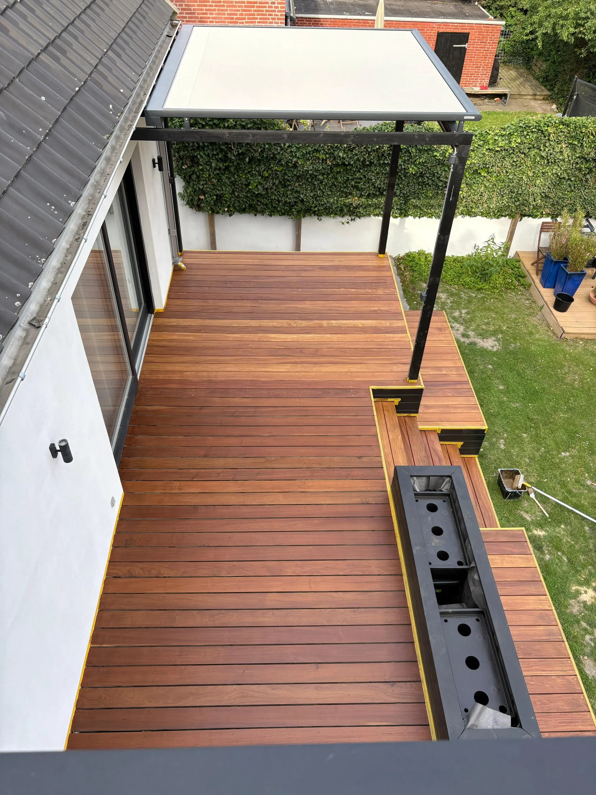 Efter slibning af terrasse